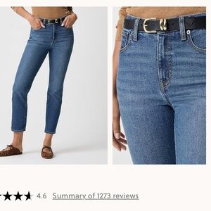 J. Crew Essential Straight Denim Jeans, Blue Wash, size 32